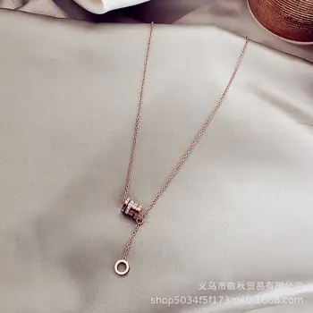 

Titanium Steel Does Not Fade Slim Waist Necklace Female Simple INS chao wang Red Elegant Choker Cool Versatile Necklace