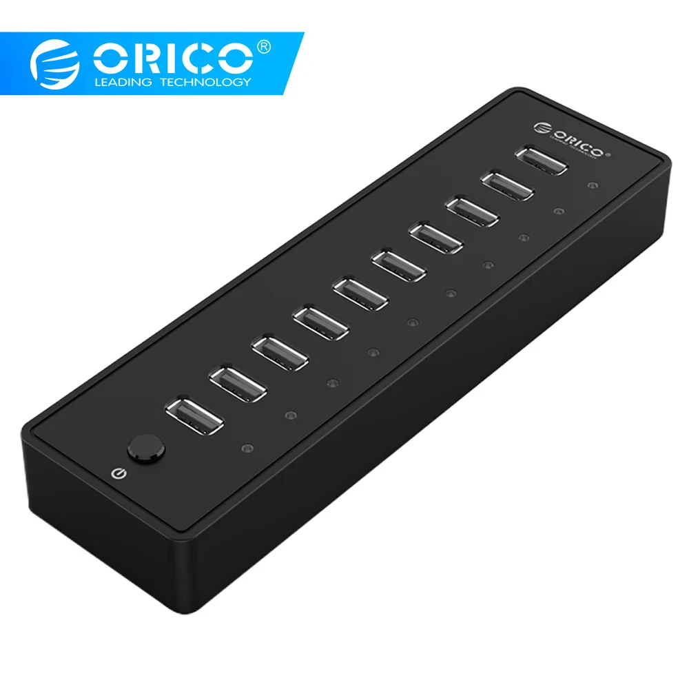 ORICO 10 портов USB 2 0 концентратор Мульти сплиттер адаптер высокоскоростной