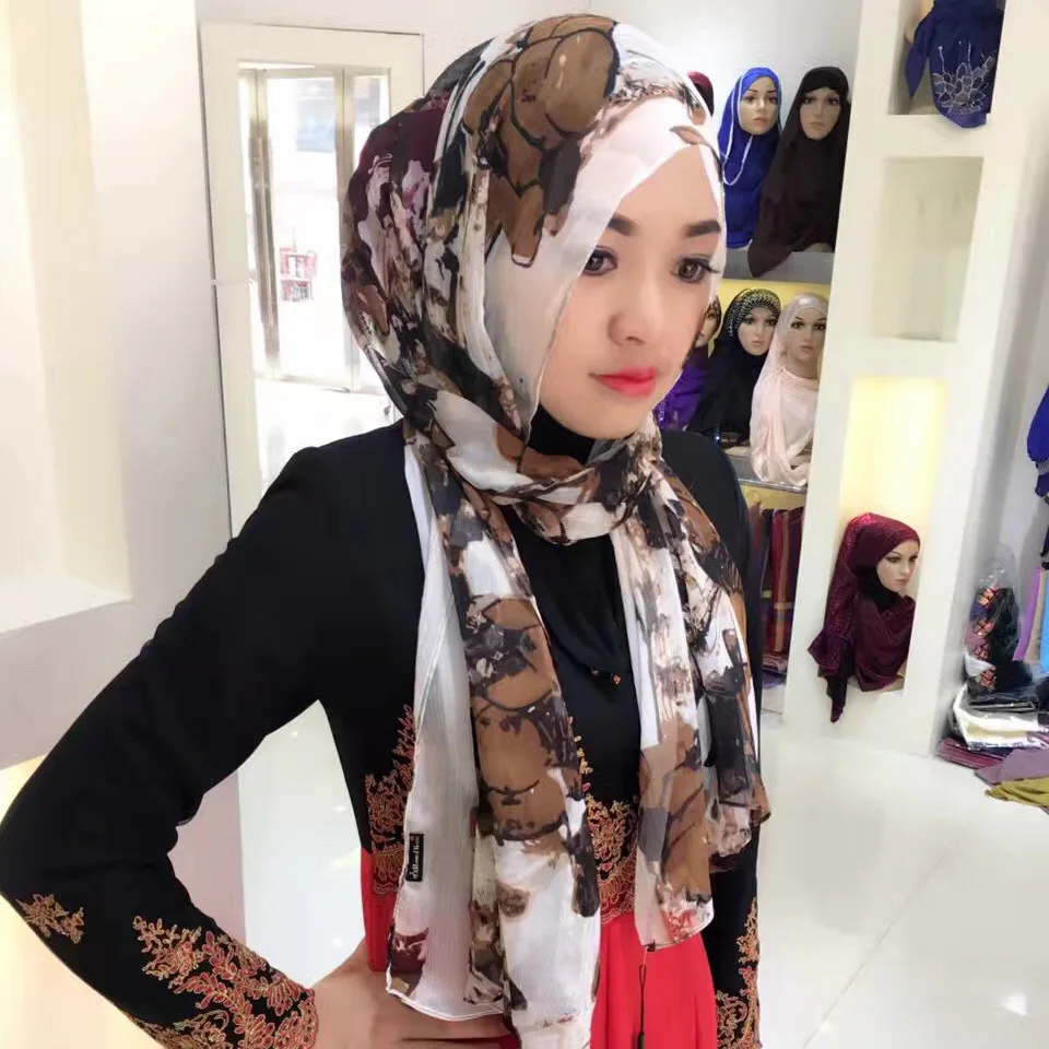 Новые женские Fibre Instant Hijab шарф Мусульманский обертывание и шаль ислам тюрбан