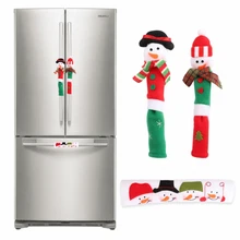 3 шт./компл. очаровательные Снеговик чехлы на ручки холодильника ручка холодильника крышки Рождество Микроволновая печь Посудомоечная машина дверные ручки крышки