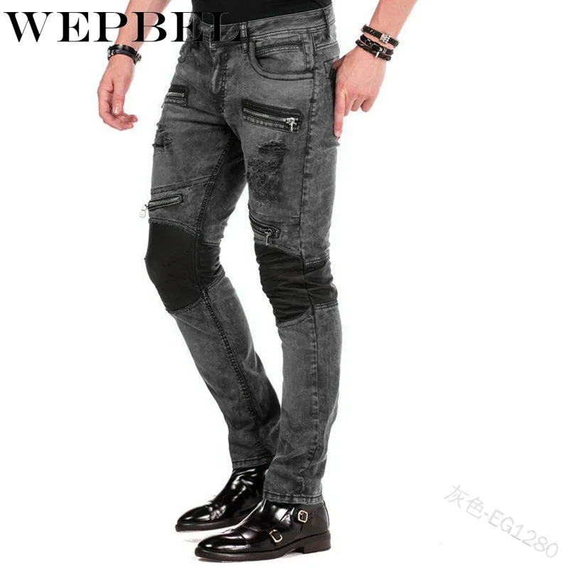 WEPBEL Multi Zipper Pockets Patchwork 