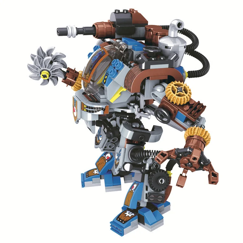 Продажа Эпоха паровых машин серии механических роботов строительные блоки модели наборы кирпичей классические для детей игрушки подарок