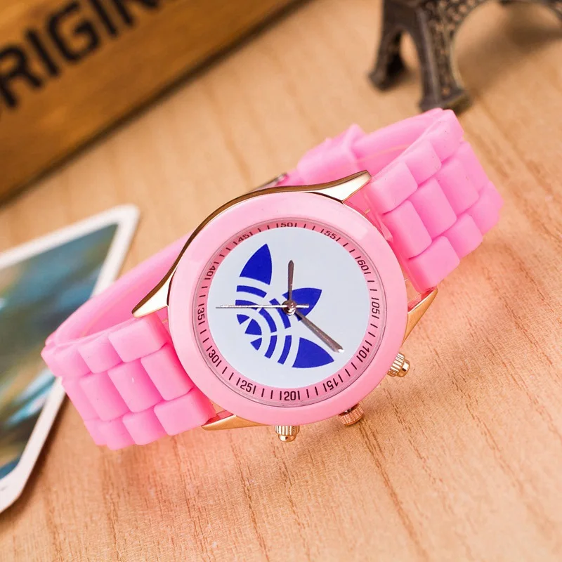 Relogio Feminino новые модные повседневные женские белые силиконовые кварцевые часы Женева женские спортивные цифровые часы подарок на праздник Chasy - Цвет: pink