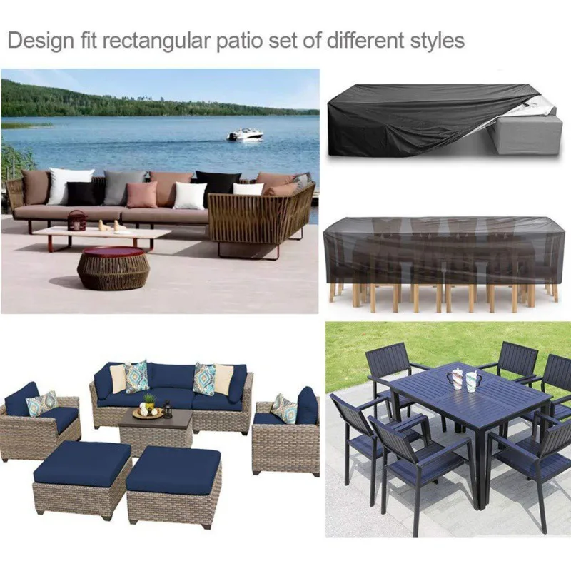 Waterproof Garden Patio Picnic Furniture Rain Cover Rectangle Outdoor Table  ~. 