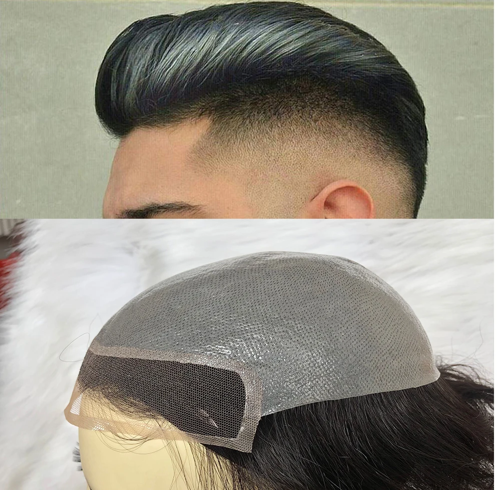 Men's Toupee 10x8 Inch 100% European Human Hair Hairpieces Hair Replacement  System Swiss Lace Front Natural Hairline Hair Pieces - Toupee - AliExpress