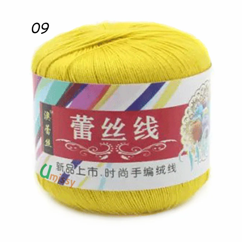 09 10pcs 10 шт. тонкая мягкая тонкая Органическая пряжа хлопок чесаная пряжа для ручного вязания краситель цветной 500 г - Цвет: 09 10pcs