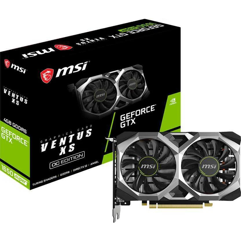 Видеокарта MSI PCI-E GTX 1650 SUPER VENTUS XS OC NV GTX1650SUPER 4096Mb 128b GDDR6 1485/12000 DVIx1