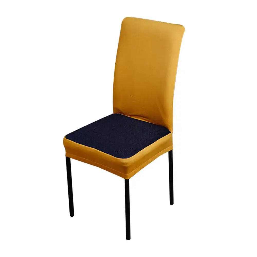Meijuner, новые эластичные чехлы на кресла, спандекс, 1 шт., дышащий чехол на стул для свадьбы, обеденный чехол на стул, красный, черный, случайный MJ030 - Цвет: yellow gold
