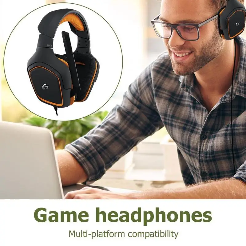Проводные Игровые наушники logitech G231 3,5 мм с линейным управлением, стереогарнитура высокого качества, игровая гарнитура с микрофоном