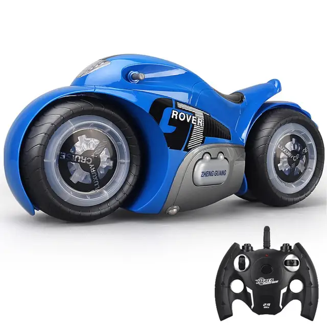 RC Motorcycle 2.4G RC Stunt Drift Car 1/12 Huge Transformable Motorcycle 180 Degree Flick Music Remote Control Drift Motorcycle 1
