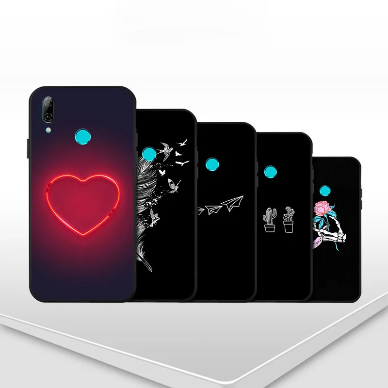 Ультратонкий Черный силиконовый чехол для Huawei P Smart z 2019 P20 Plus P30 чехлы телефонов Matte