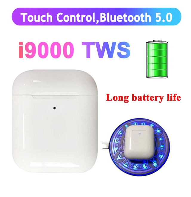 i9000 tws bluetooth 5.0 Earphones Smart Sensor Pop-up headset 1:1 clone Super bass earbuds earphones with mic for phone
