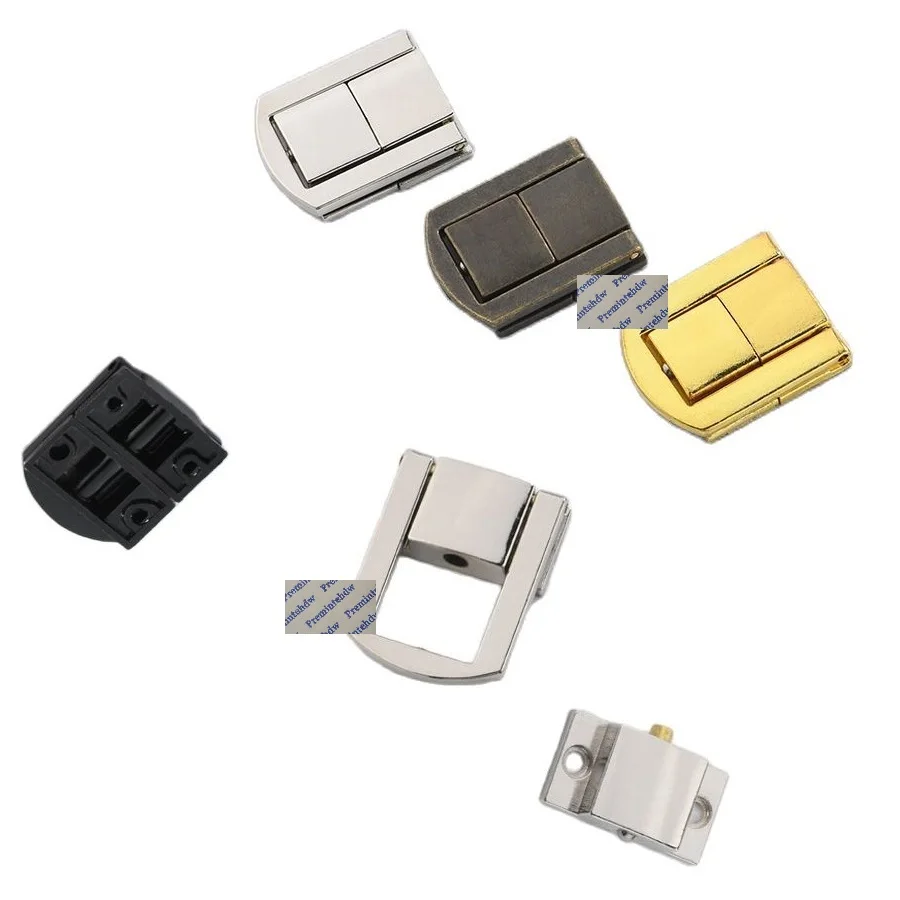 10Pcs Zinc Toggle Catch Hasp Lock With Screws For Suitcase Chest Trunk Jewelry Latch Toolbox Bronze Gold Silver
