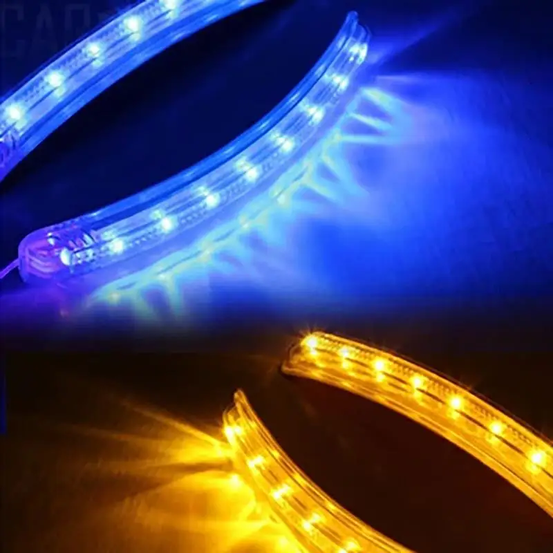 2 шт. 9 SMD FPC Янтарный светодиодный источник света для автомобиля желтый мягкий указатель поворота DC 12 В Авто индикатор для зеркала заднего вида яркая лампа
