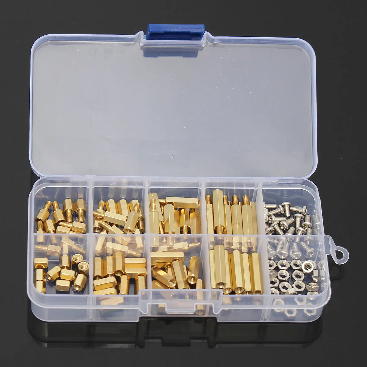 Separador de columna hexagonal de latón M3 macho y hembra, soporte espaciador, tuerca de tornillo M3 para placa PCB, 120 Uds.