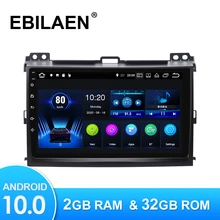 Автомобильный мультимедийный плеер на Android 10,0 для Toyota Land Cruiser Prado 120, Авторадио с GPS-навигацией, камерой, Wi-Fi, IPS экраном, стерео, RDS