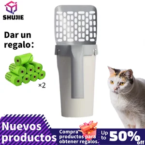 GENERICO Pala Recoge Feca Gatos Con Contenedor Y Dispensador Bolsas