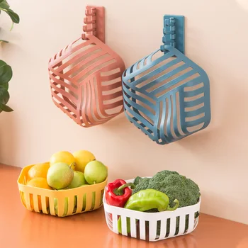 

Fruit Basket Reusable Home Fruit Basket Kitchen Creative Drainage Basket Colour Washing Pot Multi-Function Receiving Basket