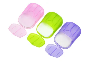 

5/10 Box Portable Washing Hand Bath Travel Scented Slice Outdoor Bath Soap Paper Sheets Convenient Foaming Paper Soap Box