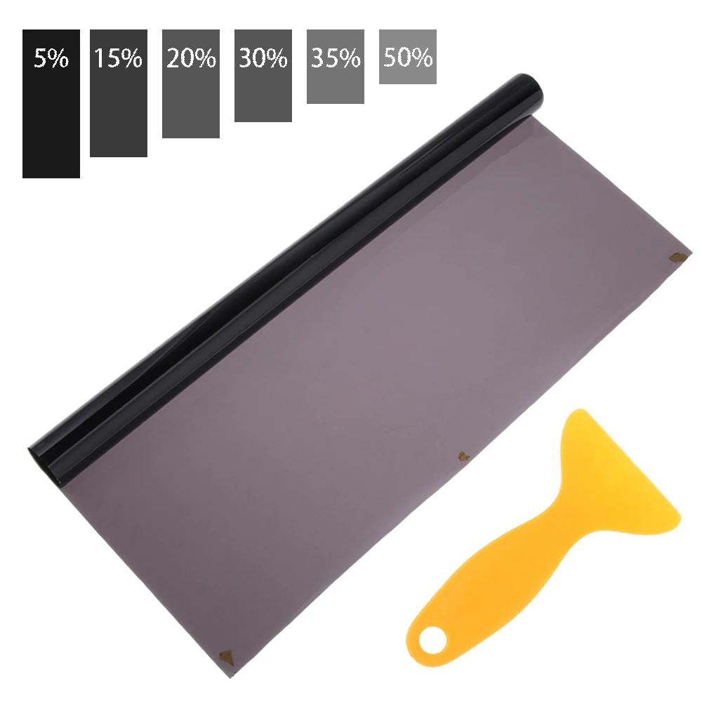 

1 Set VLT Black Car Window Tinting Film Roll Auto Home Window Glass Summer Solar UV Protector Sticker Films 100/300/600*50CM