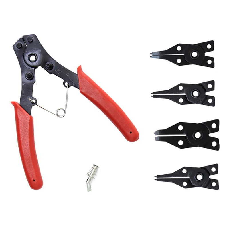 

4 in 1 Snap Ring Pliers Set Circlip Clamp Internal External High Carbon Steel Clamp Heads JS23