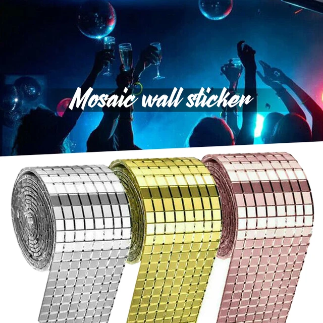 LAISHUNHE 4 Rollen 6400 Stück Mini Spiegel Mosaik Selbstklebend