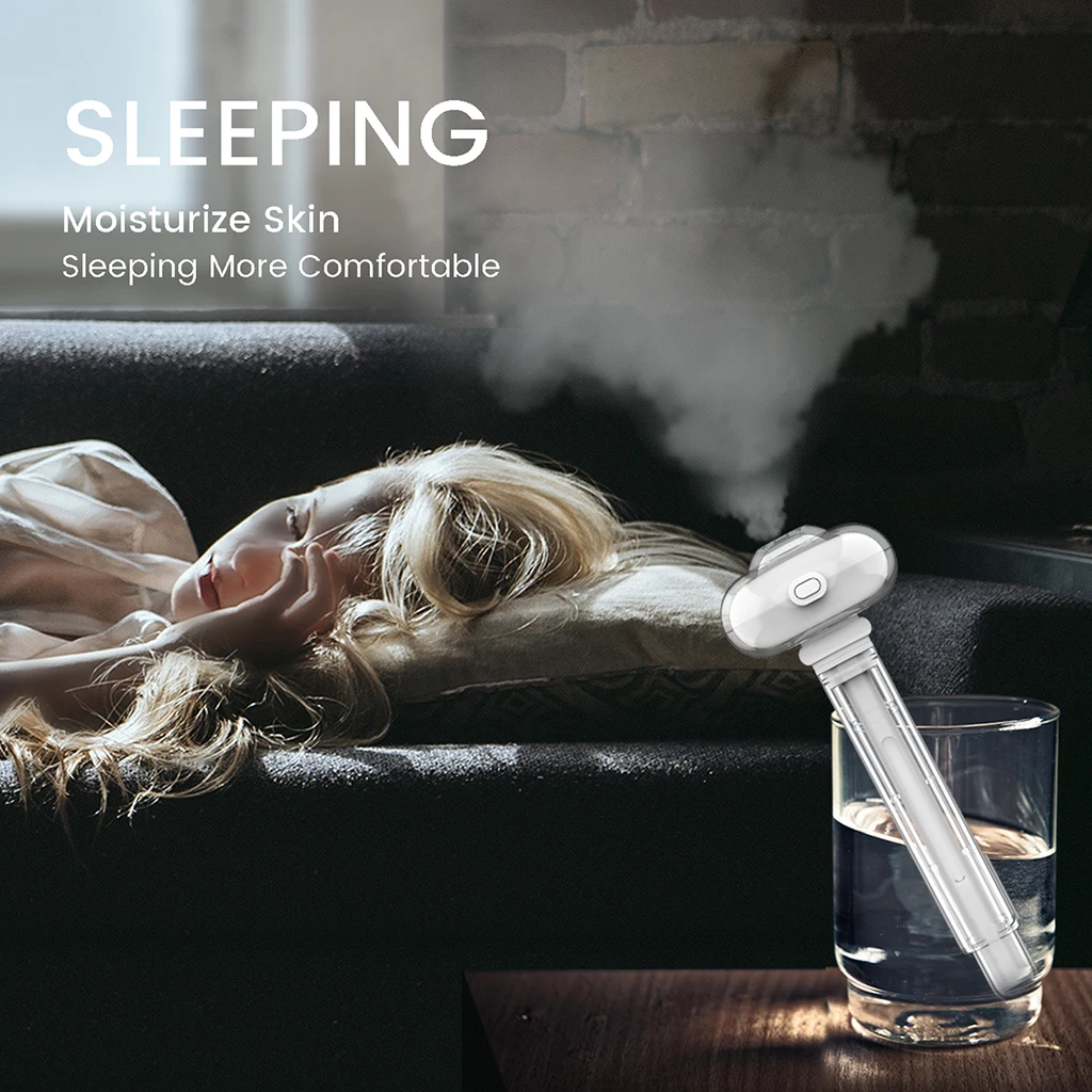 Car Humidifier USB Charging Skincare Moisturizing Air Humidifier with LED Light For Home Office Bedroom USB Fogger Mist Maker