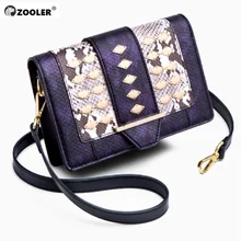 ZOOLER дизайнерские сумки через плечо, женские сумки известных брендов, натуральная кожа, женские сумки-мессенджеры, кошельки, bolsa feminina# ZF202