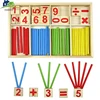1set Figure Blocks Counting Sticks Education Wooden Toys montessori Mathematical kids learning toys educational Children Gift 1