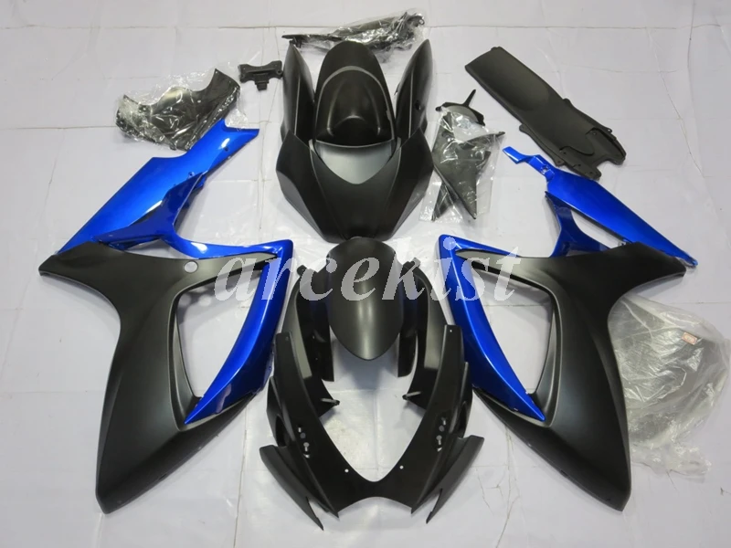 4 подарки ABS мотоцикл обтекатели комплект подходит для Suzuki GSX-R 600 750 2006 2007 06 07 GSXR600 GSXR750 синий черный матовый