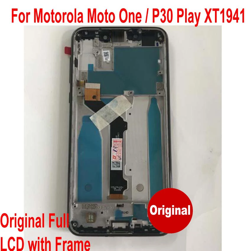 ЖК-дисплей, сенсорная панель, дигитайзер в сборе, датчик с рамкой для Motorola Moto One/P30 Play XT1941-1-3-4