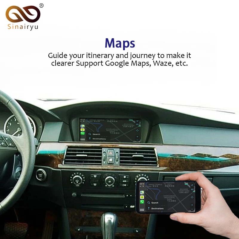 Wireless Apple Carplay For BMW CCC 1 3 5 6 7 sertes X1 X3 X5 X6 Z4 E60 E61 E62 E63 E70 E71 E8 Android Auto Mirroring Car Play