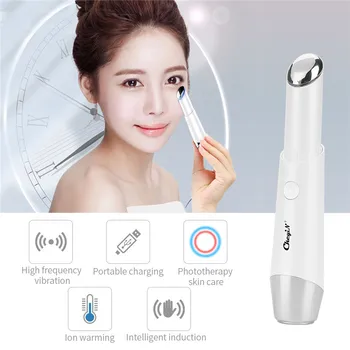 

Mini Ultrasonic LED Photon Therapy Eye Lip Anti Wrinkle Eye Massage Instrument Heated Eye Care Vibration Massager For Anti-Aging