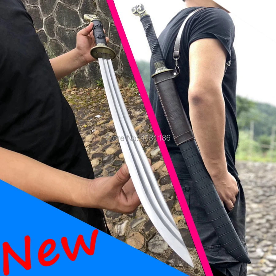 Для китайского кунг-фу Broadsword Sword WuShu Da Dao сильный 1095 высокий крючок из углеродистой