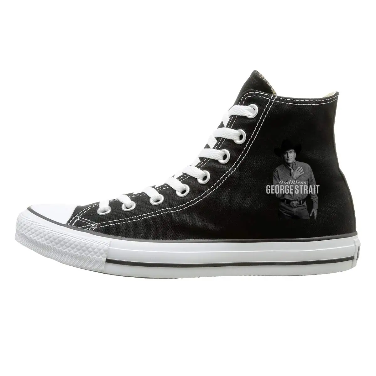 PZY L KING Unisex George Strait High-top Sneakers Canvas Shoes |