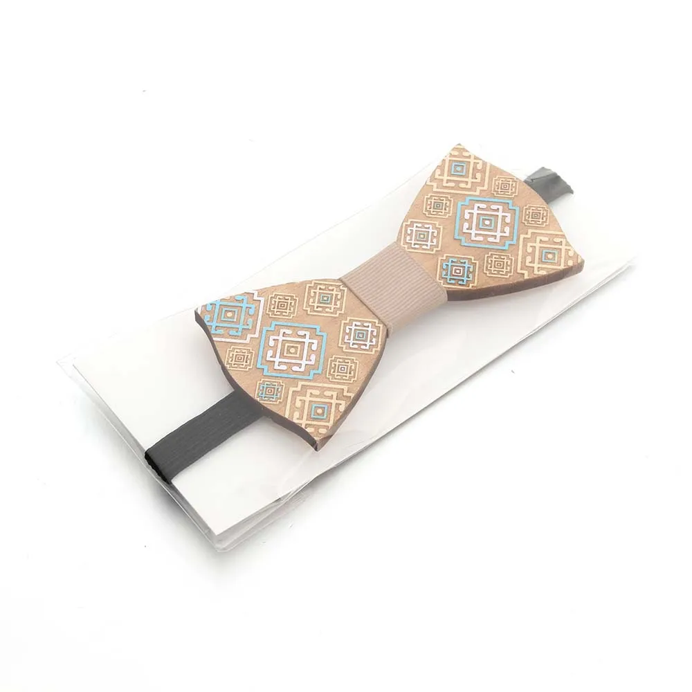 Bow Tie Модная деревянная бабочка, галстук-бабочка ручной работы, галстук с цветным узором, вечерние галстуки-бабочки, деревянный уникальный галстук-бабочка для мужчин - Цвет: Bow Tie