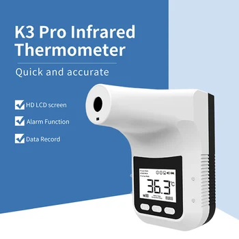 

Wall-Mounted Infrared Thermometer Non Contact Digital Forehead Thermometer With LCD Screen And Voice Broadcast HFing