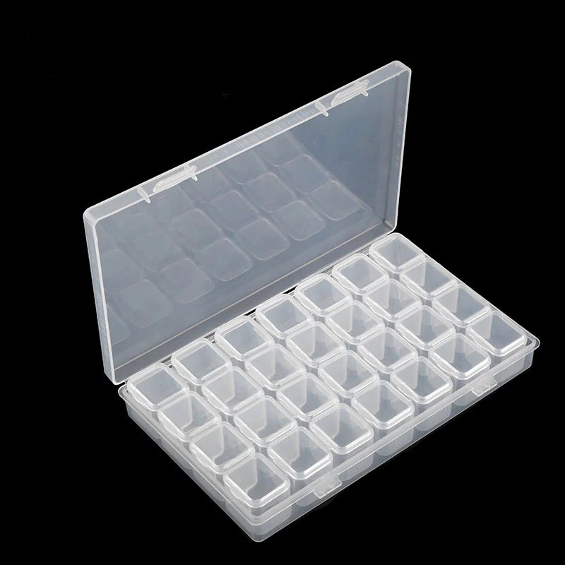 

28 Grids Dismountable Diamond Embroidery Accessories Diamond Painting Boxes Cross Stitch Cases Storage Organizer Home Storage