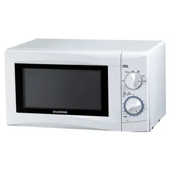 

Microwave oven (UHF) StarWind smw3220 White, power 700 W, capacity 20L, coating camera enamel, mechanical control (SMW3