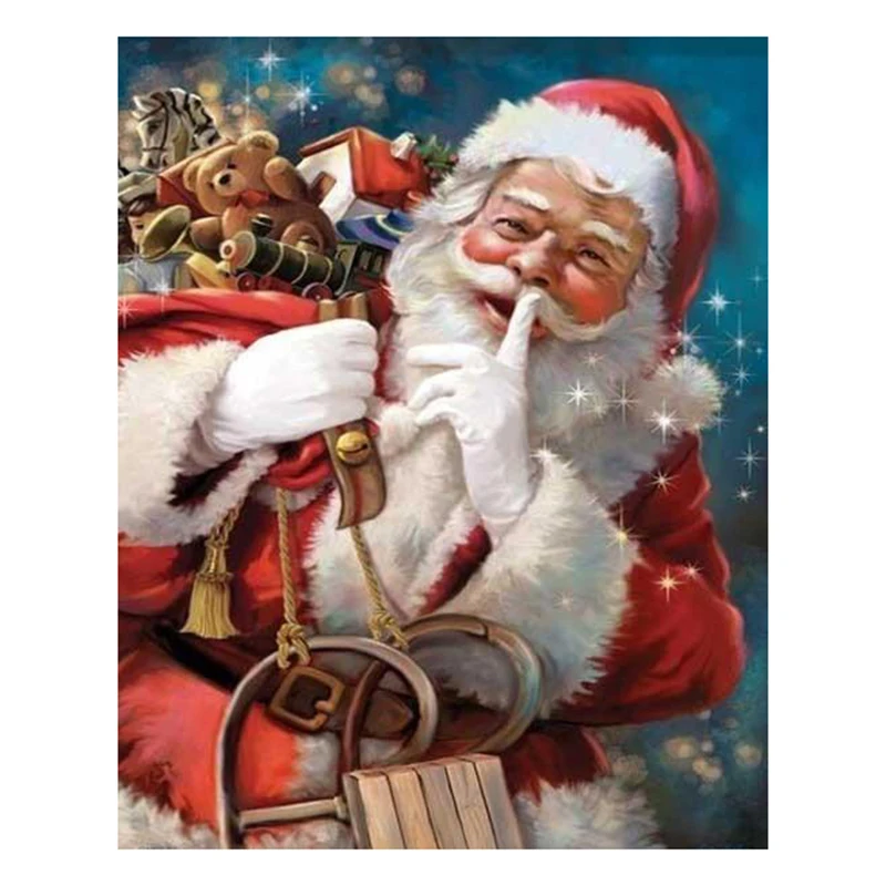 

DIY diamond painting 5D full diamond embroidery Santa Claus gift decoration mosaic Christmas mosaic decoration gift painting