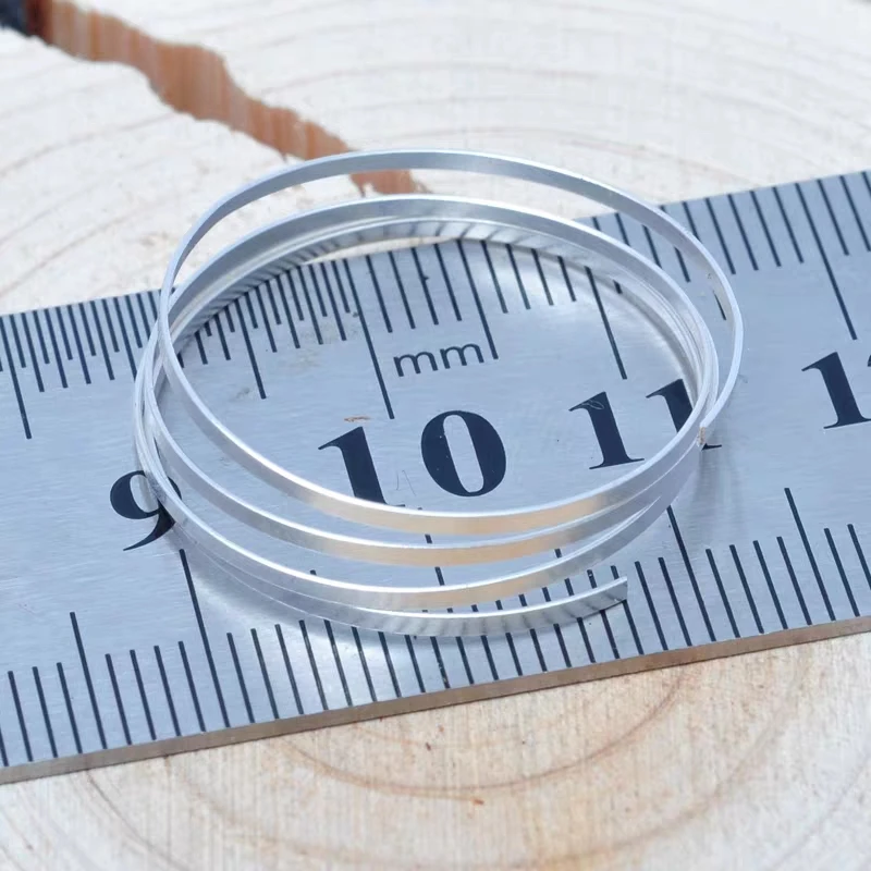 8x2mm 10x2mm 12x2mm 10cm S999 Sterling Silver Cord Pure Silver Wire Beading Stringing For DIY Jewelry Findings