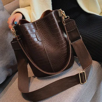 

Women's Large Bag 2020 New Style Crossbody/Shoulder Bag Large-Capacity Stylish Textured Bucket Bag