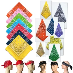Foulard carré Hip Hop pour hommes et femmes, mouchoir pour cheveux, couvre chef Paisley à la mode, masque facial, bandeau, écharpe, accessoires 