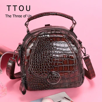 

Multifunctional Luxury Crocodile Pattern Mini Shoulder Bag Quality Leather Backpack Fashion Women Crossbody Messenger Bags Mujer