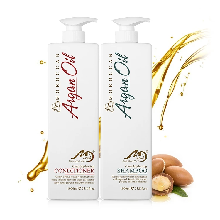 

1000ml 2pcs Cheaper Hair Perfume Shampoing Keratin Best Hair Care Set Moroccan Argan Oil Shampoo Conditioner For Dry Hair