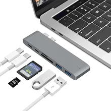Aliexpress - USB 3.1 Type-C Hub To Adapter 4K Thunderbolt 3 USB C Hub with Hub 3.0 TF SD Reader Slot PD for MacBook Pro/Air 2020