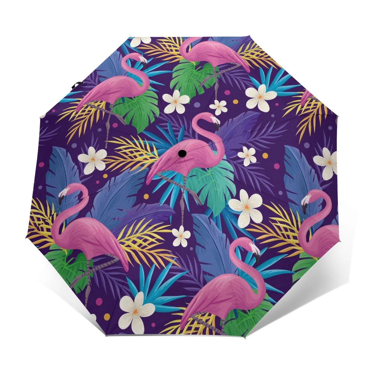 Klacht spuiten regeren Wind Resistant Fully-automatic Umbrella Colorful Flamingo Summer Floral  Rain 3 Folding Parasol Travel Car Umbrella - Umbrellas - AliExpress