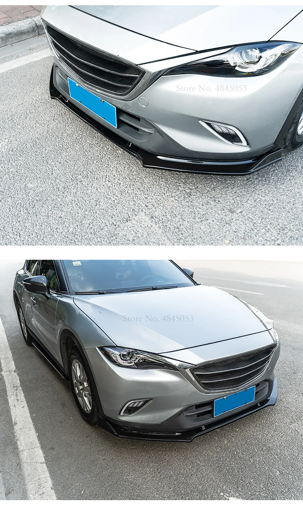AITWATT для Mazda CX-4 карбоновое волокно передний угловой бампер Противоскользящий протектор для губ защитные крышки Спойлер 3 шт. автомобильный Стайлинг