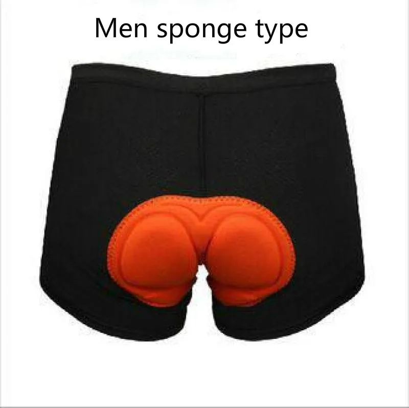 Men sponge type Утолщенные велосипедные шорты с силиконовой подушкой мужские и женские шорты для верховой езды амортизация и вентиляция велосипедная спортивная одежда - Цвет: Men sponge type