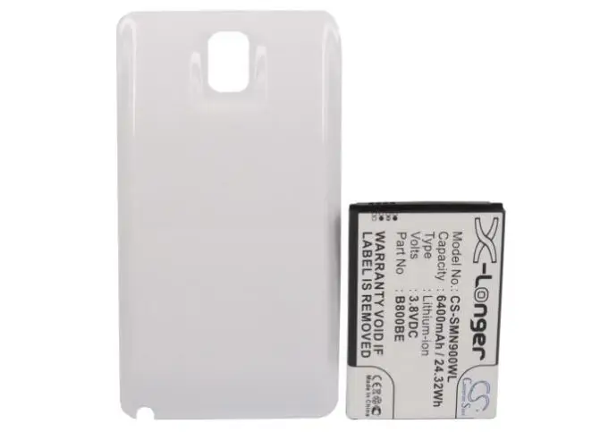 Cameron sino 6400 мА/ч, батарея для SAMSUNG Galaxy Note 3 Galaxy Note III SC-01F SGH-N075 SM-N900 N9000 N9002 N9005 N9006 N9008